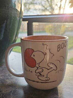 Peanuts White Ceramic Mug with Yellow Accent